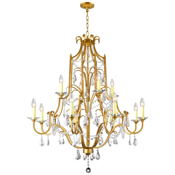 Electra 12 Light Chandelier With Oxidized Bronze Finish