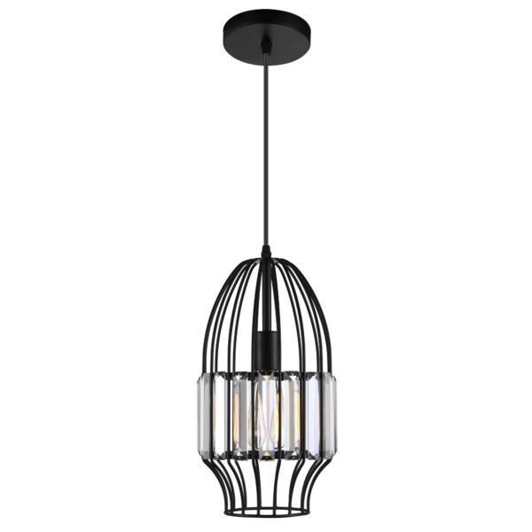Alethia 1 Light Down Mini Pendant With Black Finish
