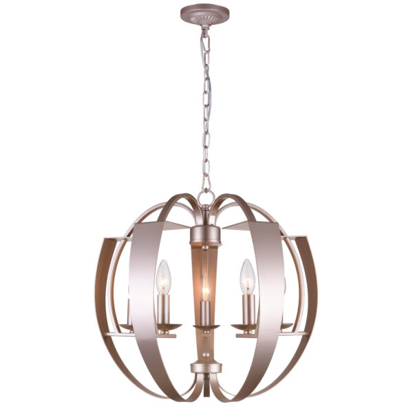 Verbena 5 Light Chandelier With Pewter Finish