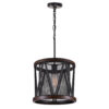 Parsh 1 Light Drum Shade Mini Chandelier With Pewter Finish