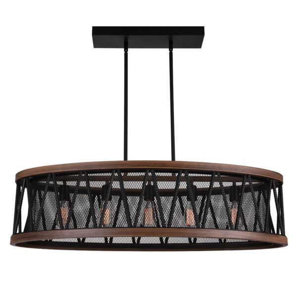 Parsh 5 Light Island Chandelier With Pewter Finish
