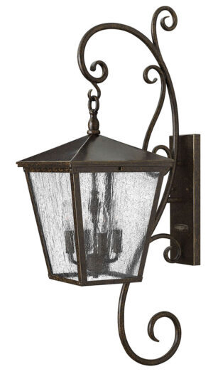 Hinkley Extra Large Wall Mount Lantern with Scroll