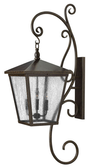 Hinkley Double XL Wall Mount Lantern with Scroll