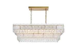 Emilia 37 inch Chandelier in Satin Gold