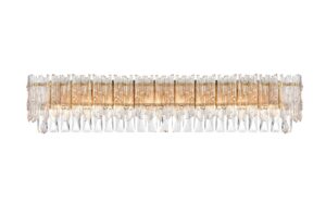 Emilia 34.5 inch Wall Sconce in Satin Gold