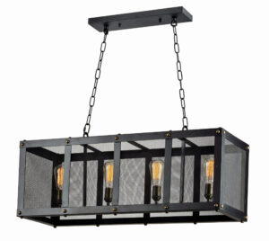 Maxim Lighting Palladium 4-Light Linear Pendant w/Bulbs