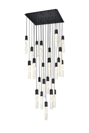 Aurora 30 inch Chandelier in Satin Gold