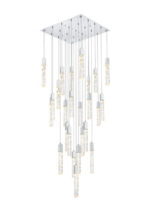 Aurora 36 inch Chandelier in Chrome