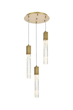 Aurora 16 inch Chandelier in Satin Gold