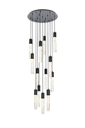 Aurora 30 inch Chandelier in Black
