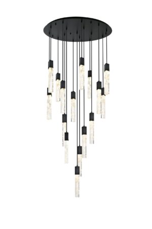 Aurora 36 inch Chandelier in Black