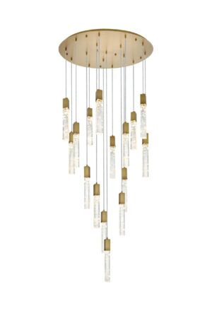 Aurora 36 inch Chandelier in Satin Gold