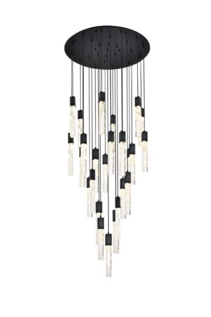 Aurora 42 inch Chandelier in Black