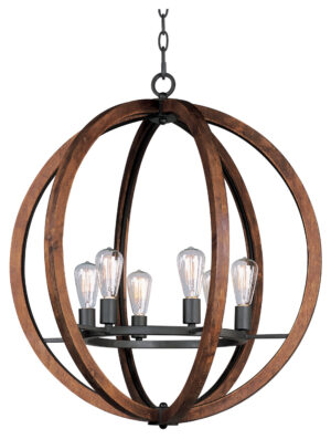 Maxim Lighting Bodega Bay 6-Light Chandelier w/Bulb