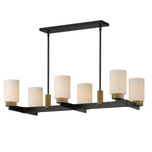 Maxim Lighting Ruffles 6-Light Linear Chandelier