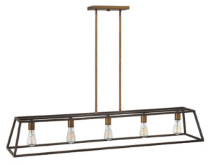Hinkley Large Five Light Open Frame Linear