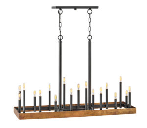 Hinkley Large Eighteen Light Linear Chandelier