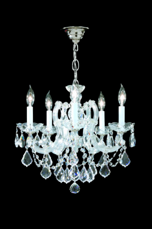 James R. Moder Maria Theresa 5 Light Chandelier SPECTRA CRYSTAL by Swarovski (Clear)