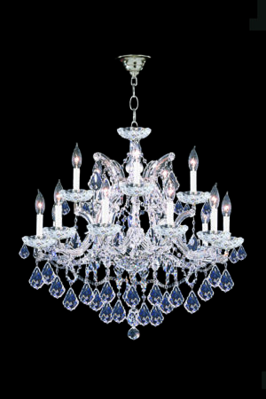 James R. Moder Maria Theresa 15 Light Chandelier IMPERIAL Crystal (Golden Teak)