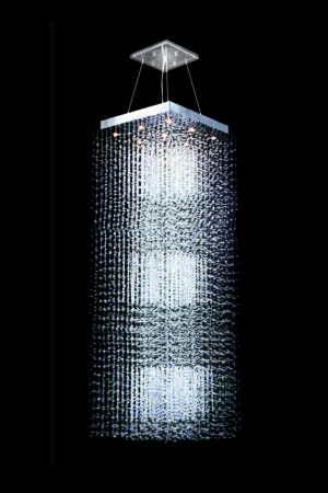 James R. Moder Crystal Rain Entry Chandelier SPECTRA CRYSTAL by Swarovski (Clear)