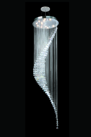 James R. Moder Crystal Rain Entry Chandelier SPECTRA CRYSTAL by Swarovski (Clear)