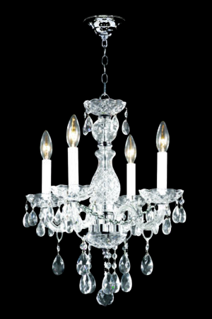 James R. Moder Palace Ice 4 Light Chandelier SPECTRA CRYSTAL by Swarovski (Clear)