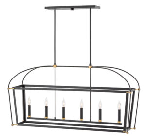 Hinkley Medium Six Light Open Frame Linear