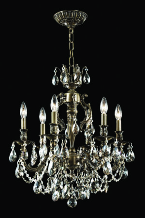 James R. Moder Brindisi 6 Light Chandelier IMPERIAL Crystal (Golden Teak)