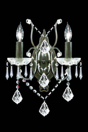 James R. Moder Charleston 2 Light Wall Sconce IMPERIAL Crystal (Clear)
