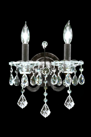 James R. Moder Cosenza 2 Light Wall Sconce IMPERIAL Crystal (Clear)