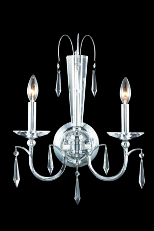 James R. Moder Contemporary 2 Light Wall Sconce IMPERIAL Crystal (Clear)