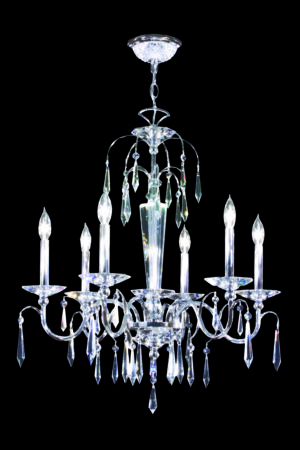 James R. Moder Contemporary 6 Light Chandelier IMPERIAL Crystal (Clear)