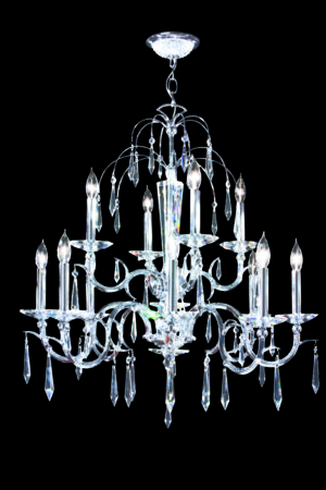 James R. Moder Contemporary 12 Light Chandelier IMPERIAL Crystal (Clear)