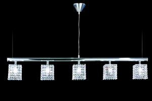 James R. Moder Contemporary Linear Chandelier IMPERIAL Crystal (Clear)