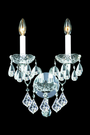 James R. Moder Palace Ice 2 Light Wall Sconce SPECTRA CRYSTAL by Swarovski (Clear)