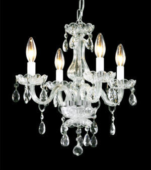 James R. Moder Mini 4 Light Chandelier SPECTRA CRYSTAL by Swarovski (Clear)