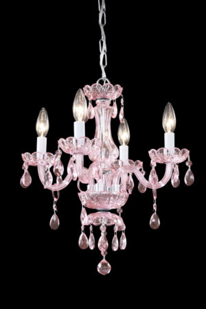 James R. Moder Mini 4 Light Chandelier IMPERIAL Crystal (Rosa)