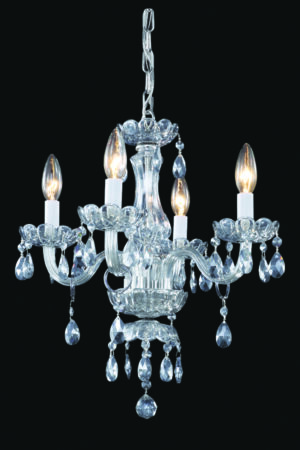 James R. Moder Mini 4 Light Chandelier IMPERIAL Crystal (Smoke)