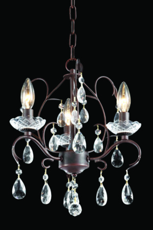 James R. Moder Mini 3 Light Chandelier IMPERIAL Crystal (Clear)