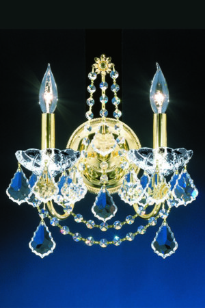 James R. Moder Regalia 2 Light Wall Sconce SPECTRA CRYSTAL by Swarovski (Clear)