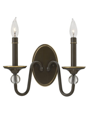 Hinkley Small Two Light Sconce