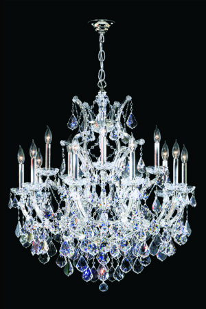James R. Moder Maria Theresa 15 Light Chandelier IMPERIAL Crystal (Golden Teak)