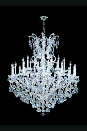 James R. Moder Maria Theresa 24 Light Chandelier IMPERIAL Crystal (Clear) Trad'l Trim