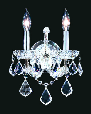 James R. Moder Maria Theresa 2 Light Wall Sconce IMPERIAL Crystal (Clear)