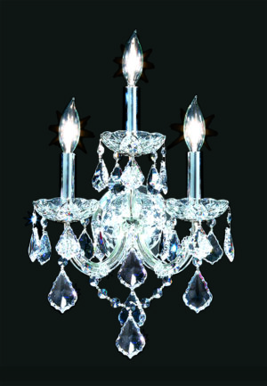 James R. Moder Maria Theresa 3 Light Wall Sconce IMPERIAL Crystal (Clear)