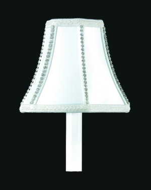 James R. Moder Non-Tilt Silk Shade with Crystal Jewels