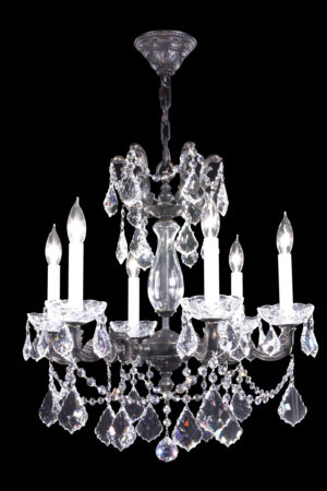 James R. Moder Madrid Cast Brass 8 Light Chandelier IMPERIAL Crystal (Clear)