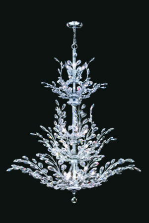 James R. Moder Florale Collection Entry Chandelier IMPERIAL Crystal (Golden Teak)