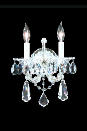 James R. Moder Maria Theresa 2 Light Wall Sconce SPECTRA CRYSTAL by Swarovski (Clear)