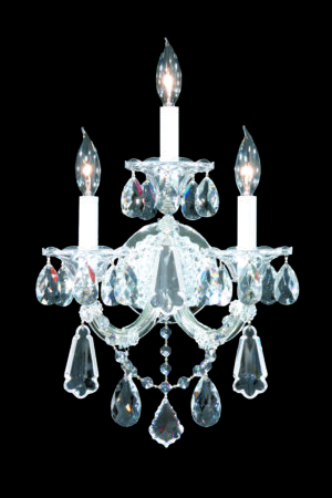 James R. Moder Maria Theresa 3 Light Wall Sconce SPECTRA CRYSTAL by Swarovski (Clear)